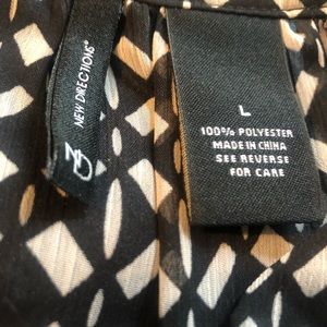 New Directions Black and Tan Tunic